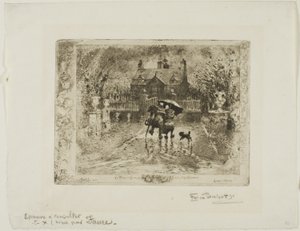 Landlige naboer av Felix Hilaire Buhot