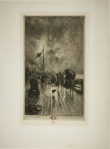 Landstigning i England av Felix Hilaire Buhot