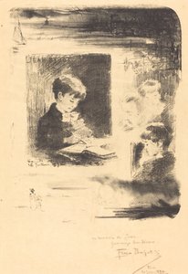 Barnetegning av Felix Hilaire Buhot