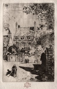 I provinsen: Huset i Orléans, ca. 1875. av Felix Hilaire Buhot