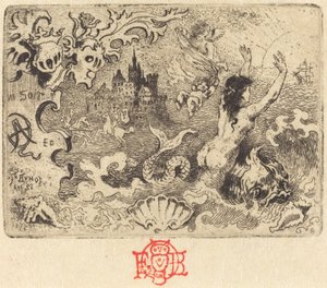 Jacques Cazottes The Devil in Love 2. vignett, 1878. av Felix Hilaire Buhot