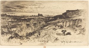 Saint-Michel-kapellet i Estre. av Felix Hilaire Buhot