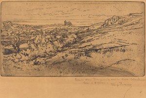 Saint-Michel-kapellet i Estre andre versjon. av Felix Hilaire Buhot