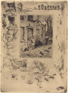 La Maison Maudite (De fordømtes hus) av Felix Hilaire Buhot