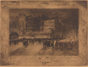 Place des Martyrs and the Jailhouse..., 1885. av Felix Hilaire Buhot