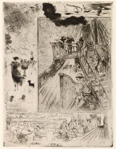 La Traversee (passasjen) av Felix Hilaire Buhot