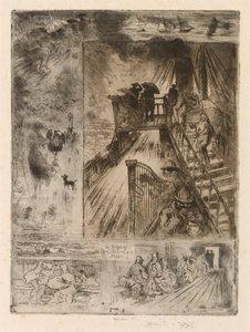 La Traversee The Passage, 1879-1885. av Felix Hilaire Buhot