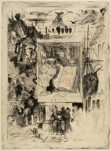 Uglen, 1883 av Felix Hilaire Buhot