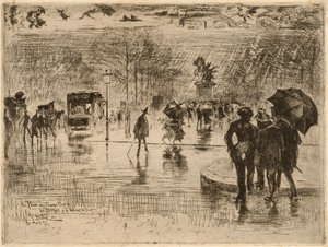 Artistenes retur av Felix Hilaire Buhot