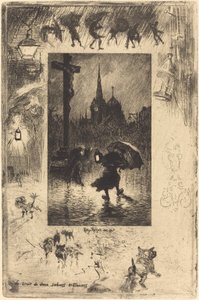 Lyden av to tresko som stokkes..., 1878.