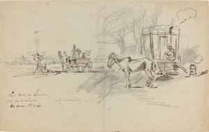 Deauville-løpene, 1874. av Felix Hilaire Buhot