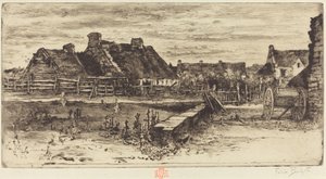 De store hyttene av Felix Hilaire Buhot