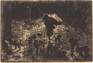 Les Noctambules (The Night Prowlers) av Felix Hilaire Buhot