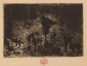 Les Noctambules The Night Prowlers, 18761877. av Felix Hilaire Buhot