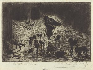 Les Noctambules The Night Prowlers, 18761877. av Felix Hilaire Buhot