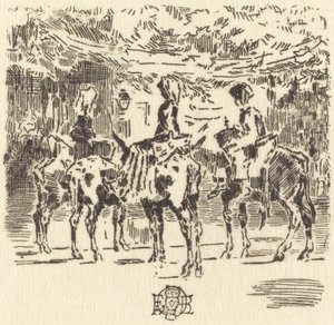 Luchons små esler, 1873. av Felix Hilaire Buhot