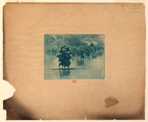 Regnfull gate av Felix Hilaire Buhot