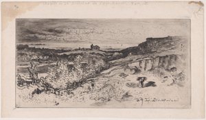 Saint-Michel ved L'Estre, 1881. av Felix Hilaire Buhot