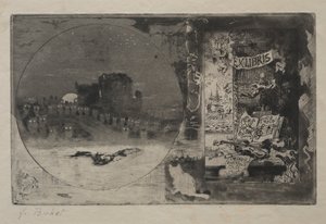 Uglenes slott, 1887. av Felix Hilaire Buhot