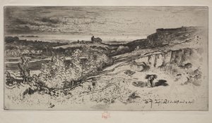 Kapellet Saint-Michel i LEstre, 1881. av Felix Hilaire Buhot