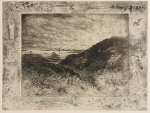 The Cliff: Bay of Saint-Malo av Felix Hilaire Buhot