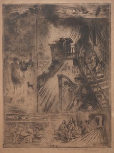 Krysset, ca. 1880. av Felix Hilaire Buhot