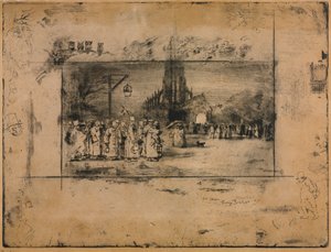 Midnattsmessen av Felix Hilaire Buhot