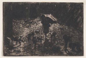 The Night Prowlers Les Noctambules, 1865-98. av Felix Hilaire Buhot