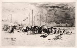 Squallen ved Trouville av Felix Hilaire Buhot