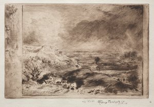 Stormen, etter konstabel, ca. 1875. av Felix Hilaire Buhot