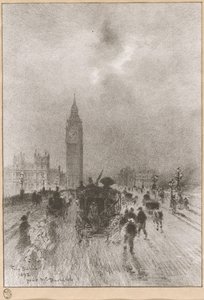 Victoria Clock Tower London, 1892. av Felix Hilaire Buhot