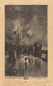 En landing i England av Felix Hilaire Buhot