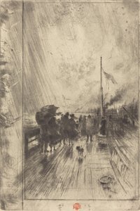 En brygge i England, 1879. av Felix Hilaire Buhot