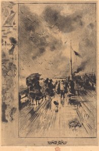 En brygge i England, 1879. av Felix Hilaire Buhot