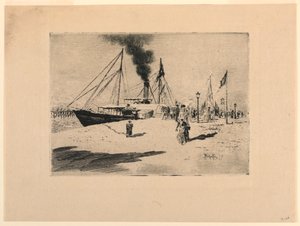 Kastet på Trouville av Felix Hilaire Buhot