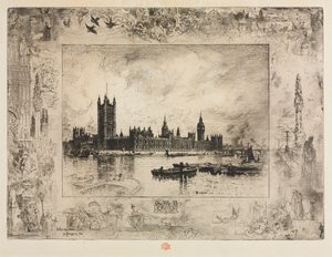 Westminster Place av Felix Hilaire Buhot