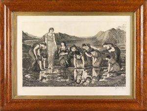 The Mirror of Venus (linjegravering på vellum) av Felix Jasinski