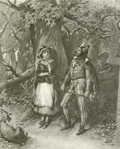 Som du vil. Akt III, Scene III (gravyr) av Felix Octavius Carr Darley