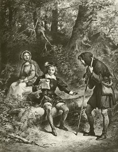 Som du vil. Akt IV-Scene III (gravyr) av Felix Octavius Carr Darley