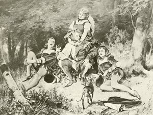 Som du vil. Akt V, Scene III (gravyr) av Felix Octavius Carr Darley