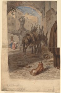 Bernini-fontenen, Roma [recto] av Felix Octavius Carr Darley