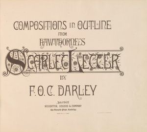 Komposisjoner i disposisjon fra Hawthornes Scarlet Letter av Felix Octavius Carr Darley