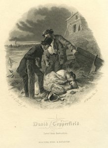 David Copperfield: Saved From Destruction, gravert av HB Hall und Sons, 1867 av Felix Octavius Carr Darley