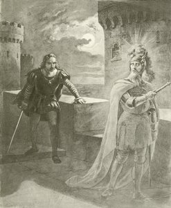 Hamlet. Akt I, Scene V (gravyr) av Felix Octavius Carr Darley