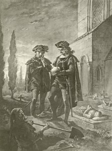 Hamlet. Akt V, Scene I (gravyr) av Felix Octavius Carr Darley