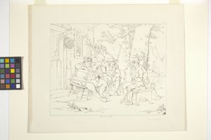 Illustrasjoner av Rip Van Winkle, plate 3 (litografi) av Felix Octavius Carr Darley