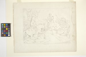 Illustrasjoner av legenden om Sleepy Hollow, plate 5 (litografi) av Felix Octavius Carr Darley