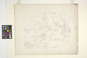 Illustrasjoner av legenden om Sleepy Hollow, plate 6 (litografi) av Felix Octavius Carr Darley