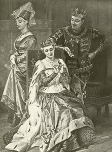 Kong Henry Fifth. Akt V, Scene II (gravyr) av Felix Octavius Carr Darley
