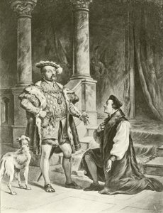 Kong Henrik VIII. Akt V-Scene I (gravyr) av Felix Octavius Carr Darley